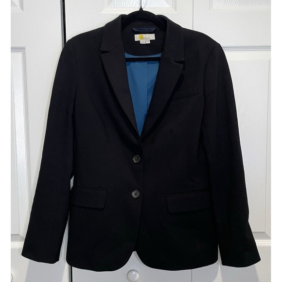 Boden Womens Black Ponte Blazer Size 10R Old Money Academia Capsule Preppy Ivy - Picture 1 of 13
